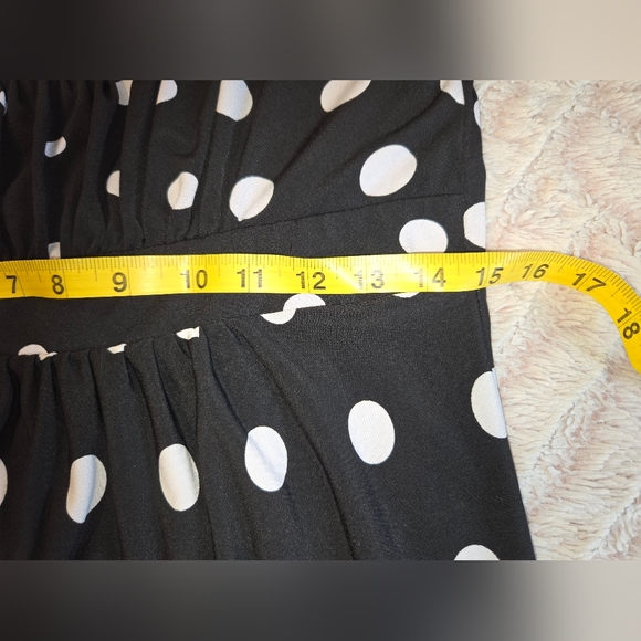 Black and white polka dot dress by AB Studio. - Picture 4 of 6
